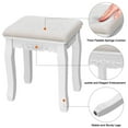 thumbnail image 6 of Gymax Bedroom Tri Folding Mirror Vanity Makeup Table Stool Set White, 6 of 10