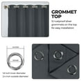 thumbnail image 6 of Superior Blackout Solid Light Filtering Grommet Curtain Panel Set, 70" x 120", Grey, 6 of 10