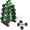 thumbnail image 6 of WF Athletic Supply 5-25Lb Rubber Coated Hex Dumbbell Set with A Frame Storage Rack Non-Slip Hex Shape for Muscle Toning, Strength Building & Weight Loss - Multiple Choices Available, 6 of 9