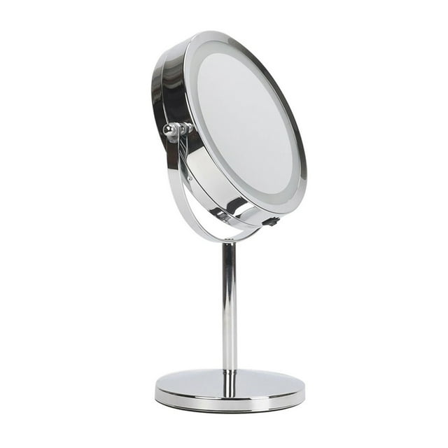 7 Inch LED Makeup Mirror with Light 3X 5X 10X Magnifying Vanity Mirror Desktop 2-Face Metal Mirror LED Vanity Light Lamp ,Widely Use