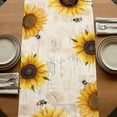 thumbnail image 5 of Table Runners 72 Inches Long Dress Scarves, Vintage Sunflowers Farmhouse Kitchen/Dining Table Runner, Coffee Tablerunners, Elegant Pastoral Watercolor Botanical 14x72 Inch, 5 of 9