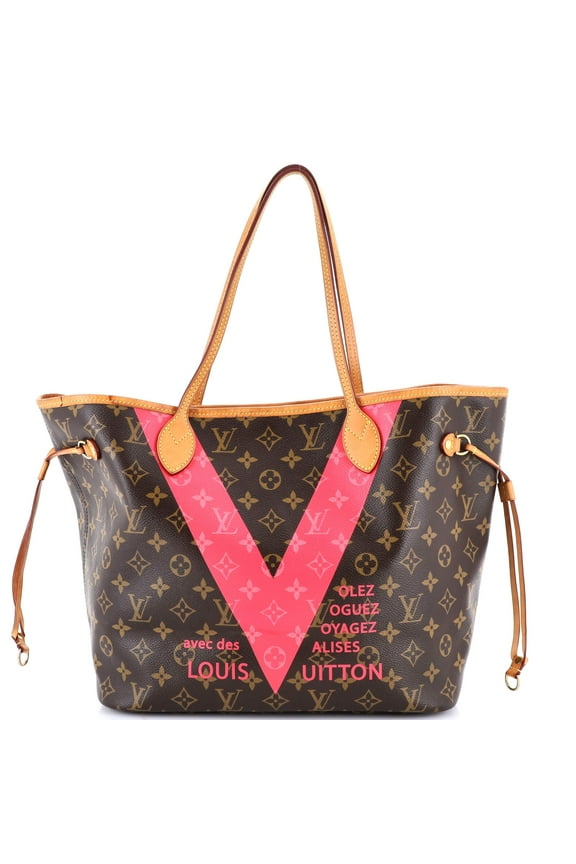 Pre-Owned Neverfull NM Tote Limited Edition Cities V Monogram Canvas MM By Rebag