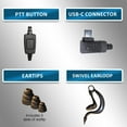 thumbnail image 5 of Klein Electronics Single Wire Push to Talk Earpiece with USB C Connector, Smart USB-C No Battery Required, Works with iOS iPhone/Android And Various PTT Apps, Noise Redusing Mic PTT Headset, 5 of 7