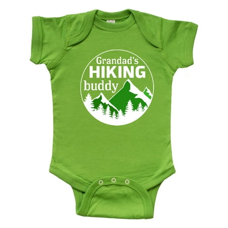 

Inktastic Grandad s Hiking Buddy with Mountains and Trees Gift Baby Boy or Baby Girl Bodysuit
