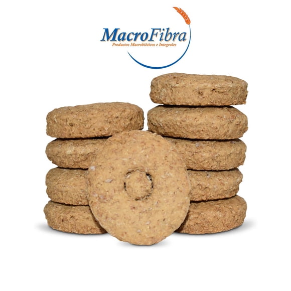 Galleta Canela Macrofibra Integral Reducido en Azucar Vegano sin Lactosa Macrobiotico E Integral 5 Paq c/10 Pzas