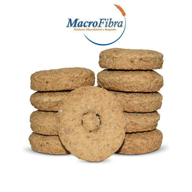 Galleta Canela Macrofibra Integral Reducido en Azucar Vegano sin Lactosa Macrobiotico E Integral 5 Paq c/10 Pzas