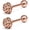 2PCS - Rose Gold Flower, variant on Briana Williams 2pcs Vintage Straight Barbell Nipple Tongue Ring Piercing 14G