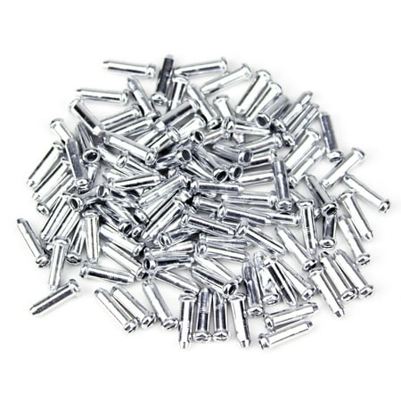 Bike Shifter Cables - The Flying Wheels 100 x Bicycle Bike Shifter Brake Cable Tips (Silver)