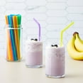 thumbnail image 2 of 300 Pack Flexible Plastic Drinking Straws, Disposable Bendable Straws Bulk Set for Smoothies, 5 Colors (8.25 In), 2 of 10