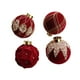 thumbnail image 2 of Adorno navideño decorativo irrompible de terciopelo flocado para árbol de Navidad. Pelota, 2 of 8