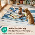 thumbnail image 4 of Design&I 5'x7' Washable Area Rug Ru Vintage Front Distressed Stripe Southwestern Door Entrance for Small Living Room, Bedroom, Sleek Flatweave Pet Friendly & Non-Slip, 4 of 7