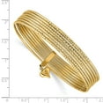 thumbnail image 3 of Real 14kt Yellow Gold Oversized With Dangle Heart Set of 7 Slip-on Textured Bangles; for Adults and Teens; for Women and Men, 3 of 3