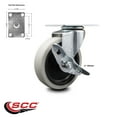 thumbnail image 2 of 4 Inch Thermoplastic Rubber Wheel Top Plate Swivel Caster with Brake SCC, 2 of 2