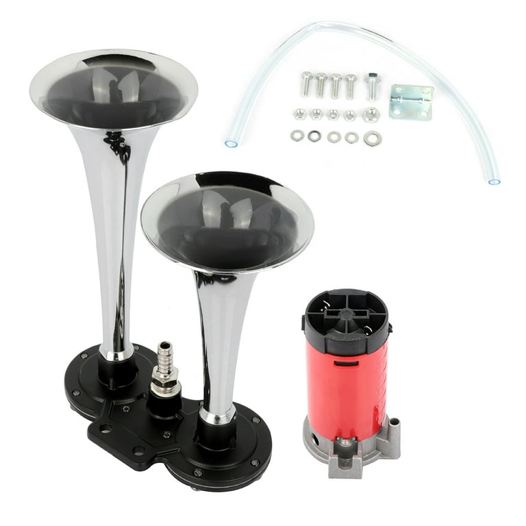 SCITOO 150DB Air Horn Kit Dual Trumpet Air Horn with Compressor Kit 12V  Loud Air Horn for Train Car Truck Boat RV 