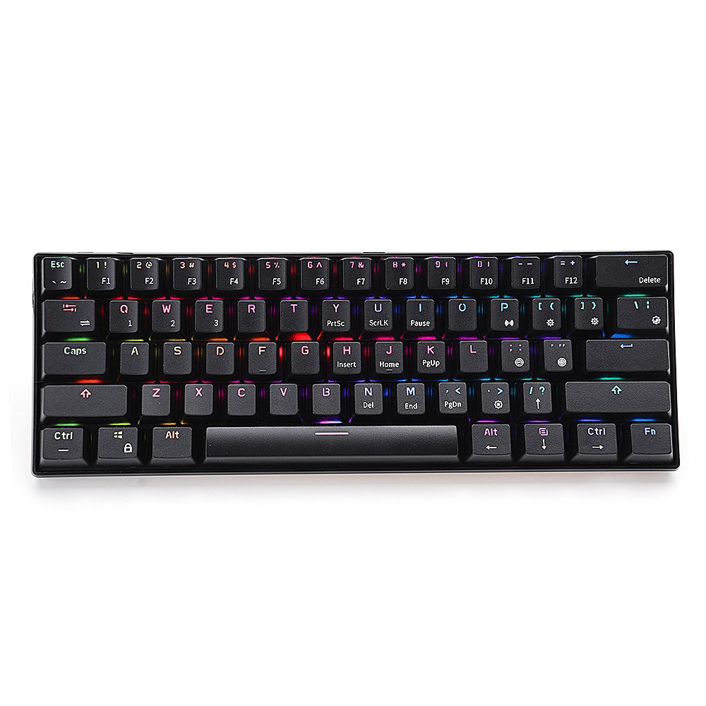 61 Keys bluetooth Wired Dual Mode 60 RGB Mechanical Gaming Keyboard