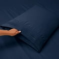 thumbnail image 3 of ZMLEVE 1800 Premier Series 4pc Bed Sheet Set - King, Navy Blue, 3 of 6