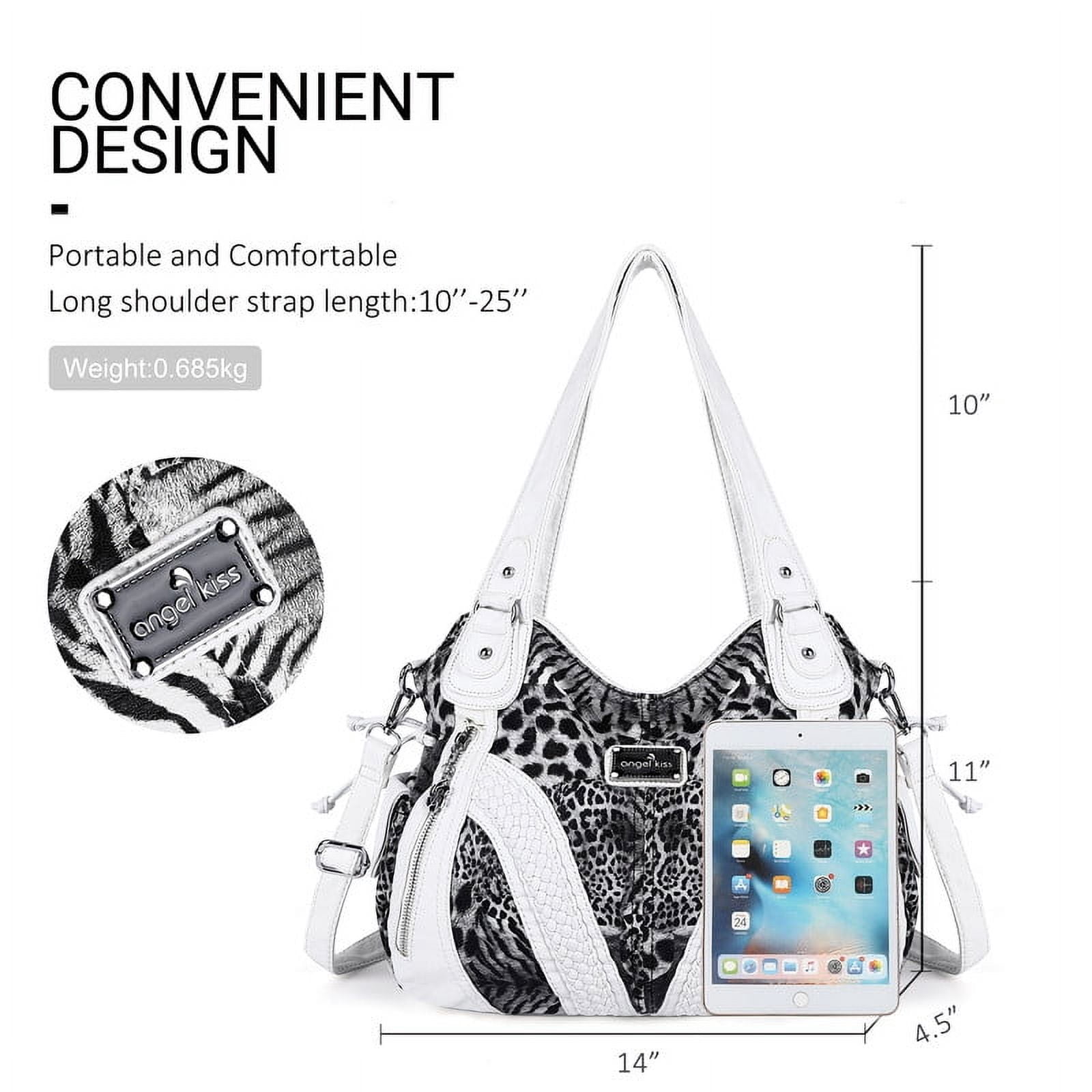 Angelkiss Women's satchel handbag Flexible multiple pockets with adjustable shoulder straps