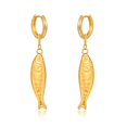 thumbnail image 1 of Aros MIJENITI con colgante de pez bañados en oro 14K, 1 of 6