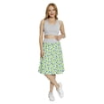 thumbnail image 2 of Women's Blue and Green Green Foliage Berry A-line Printed Skirt Casual Wear, S, Navy Blue and Fern Green, by Ambesonne, 2 of 6