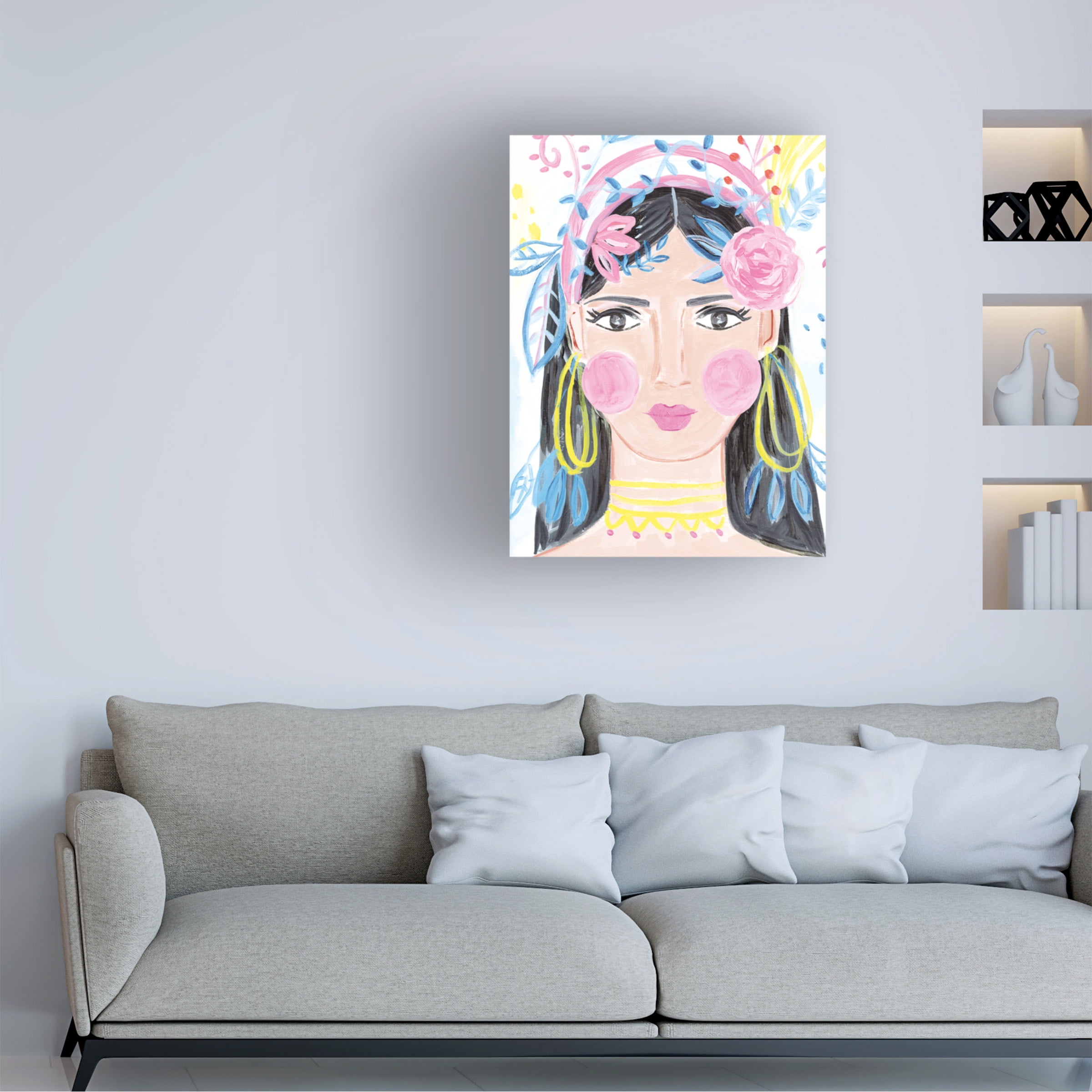 Farida Zaman 'Boho Lady III' Canvas Art