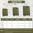 thumbnail image 3 of imerelez Softside Expandable Luggage Set:3 Piece Set Suitcase Upright Spinner Softshell Lightweight Luggage Travel Set-22/26/30 inches, 3 of 8