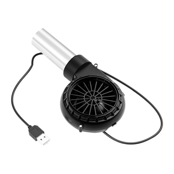 Ventilador De Barbacoa De Acero Inoxidable Con Tubo De Viento, Soplador De Aire Para Barbacoa, Para Fogatas De Camping, Senderismo, Sin Ajuste Sin ajustable