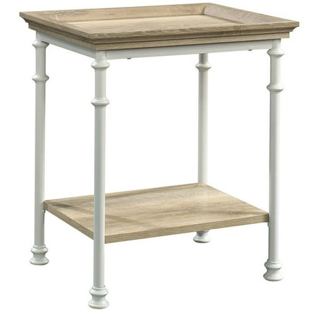 - Sauder Canal Street End Table in Coastal Oak and White