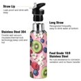 thumbnail image 3 of Yayeee 20oz Insulated Water Bottle Double Wall Stainless Steel with Flip Straw Lid, Pink Kiwi, 3 of 7
