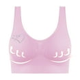 thumbnail image 2 of Bras for Women No Underwire Hot Drill Comfortable Non - Underwire Comfortable One - Piece Gathering Non - Trace Vest Type Breathable Bra Underwear Pink, 2 of 7