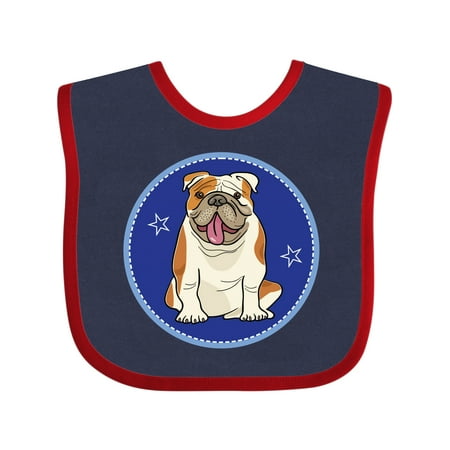 

Inktastic Bulldog Dog Funny Puppy Boys or Girls Baby Bib