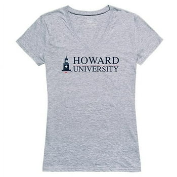 W Republic Apparel 520-171-H08-05 Howard University Women Seal Tee Shirt - Heather Grey, 2X