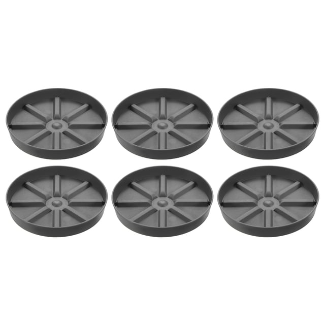 Unique Bargains Plant Pot Saucers 7.5 Inch, 6 Pack Plastic Round Plant Pot Flower Drip Tray, Gray