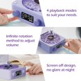 thumbnail image 3 of Altavoz Bluetooth LIYJTK Waves de vinilo con luces ambientales, color morado, 3 of 6