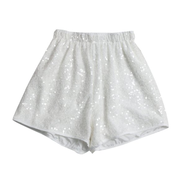 DXOUPM Womens Sequins Shorts Fashion High Waist Elastic Night-Out Shorts Clubwear Party Short
