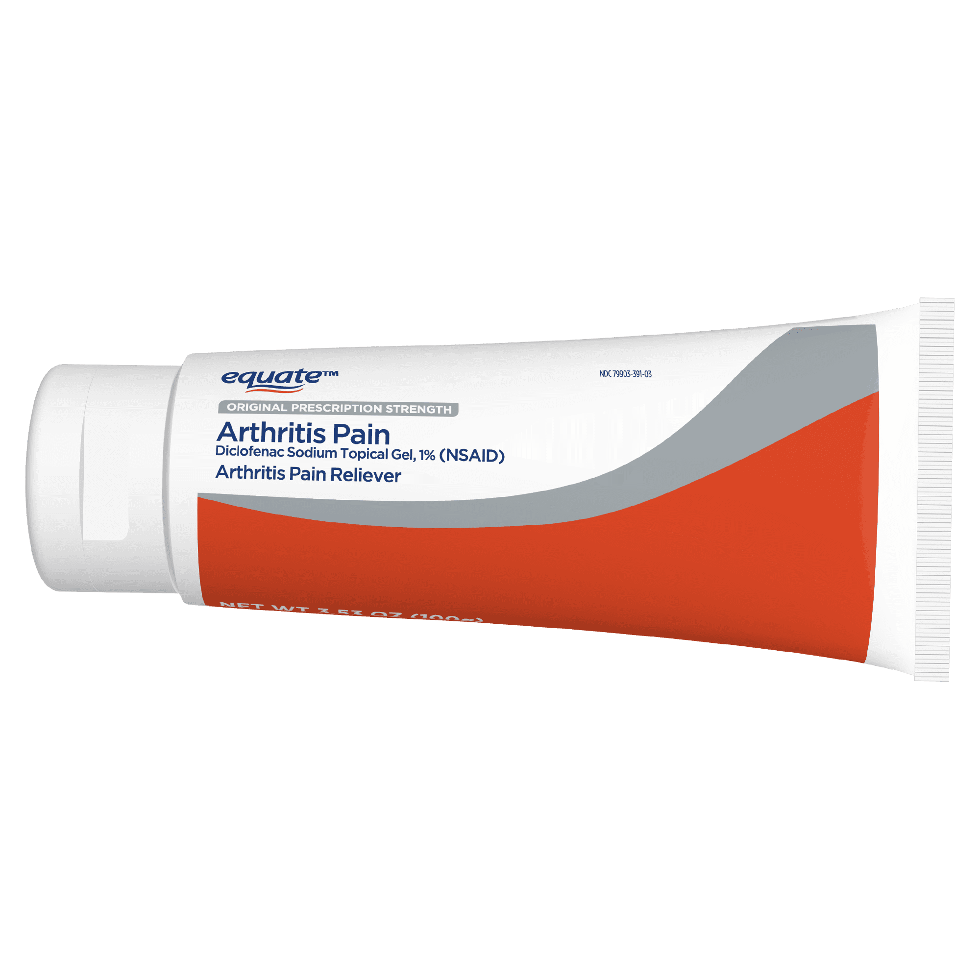 (6 pack) Equate Arthritis Pain Relieving Gel, Diclofenac Sodium Topical Gel, 1 Percent, 3.53 Oz
