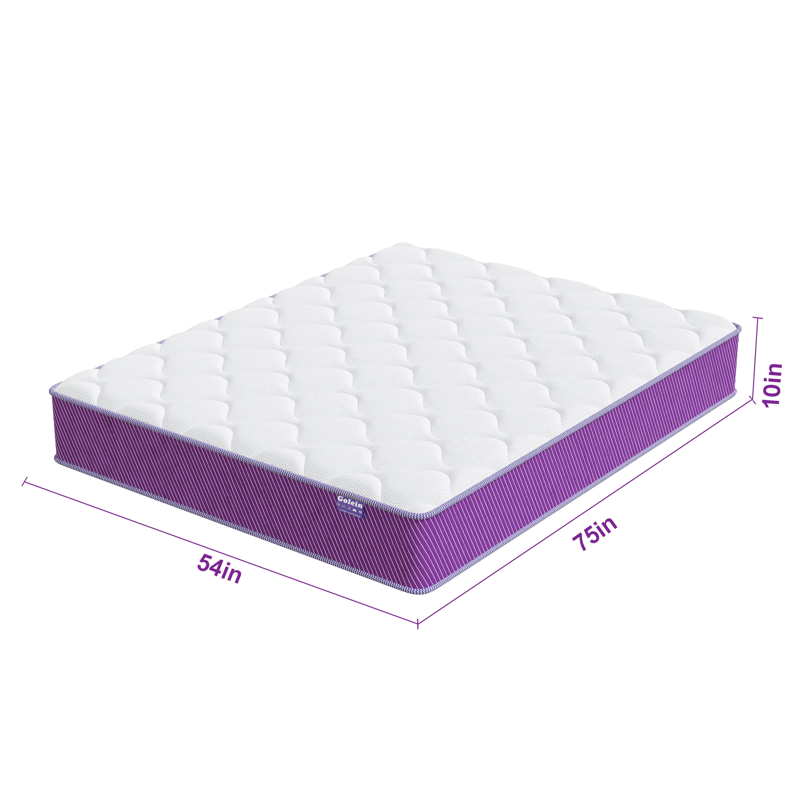 Anmiz Full Size Mattress 10 inch Hybrid Mattress in a Box, Certified Safe Foams & Fabric, Pocket Spring, Fiberglass Free, Natural Back Pain Relief & Motion Isolation, Medium Firm Support