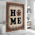 thumbnail image 6 of Western Texas Star Vintage Bathroom Shower Curtains with 12 Hooks Polyester Waterproof Shower Curtain for Stalls Bathtubs HOME Buffalo Plaid Brown Farmhouse Decorative Bathroom Curtain 36x72 Inches, 6 of 9
