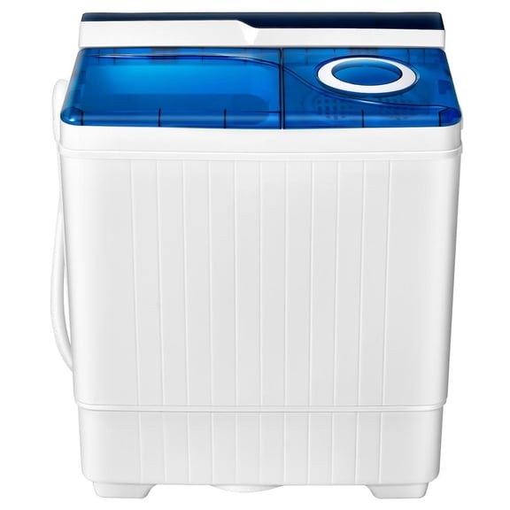 Twin Tub Washer and Spin Dryer with 18Lb Wash Tub, 8Lb Spin Tub, Separate Timer Control, 3 Modes