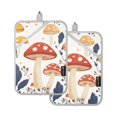 thumbnail image 7 of Yayeee Pot Holders Kitchen Heat Resistant with Pocket 7"x9.8" Cotton Oven Cooking Hot Pads, White Mushroom, 7 of 7