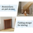 thumbnail image 5 of Zephypaws 24"H Free Standing Pet Gate for Dog Cat, Wooden Dog Gates for Doorway, Stairs, Foldable Pet Fence for the House, Expandable Dog Barrier, Indoor Use, 3 Panels Brown, 5 of 9