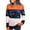 Orange, variant on Polyester Tops Womens Long Sleeve Lightweight Striped Colorblock Sweatshirts Crewneck Casual Plus Size Shirt (M, Gray)