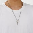 thumbnail image 2 of APSVO Silver Cross Necklace for Men Baseball Pendant Chain Stuff Accessories Items Catholic Religious Christian Birthday Fathers Day Jewelry Gifts Dad Husband Son Boyfriend Teen, 2 of 6