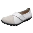 thumbnail image 3 of Oyedens Slip on Loafers Ballet Flats for Women Suede Leather Patchwork Casual Driving Work Boat Shoes, 3 of 5