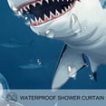 thumbnail image 3 of Shark Waterproof Shower Curtain Set with Hooks - Printed Bathroom Curtains - Decorative Bathroom Shower Curtains, 3 of 5