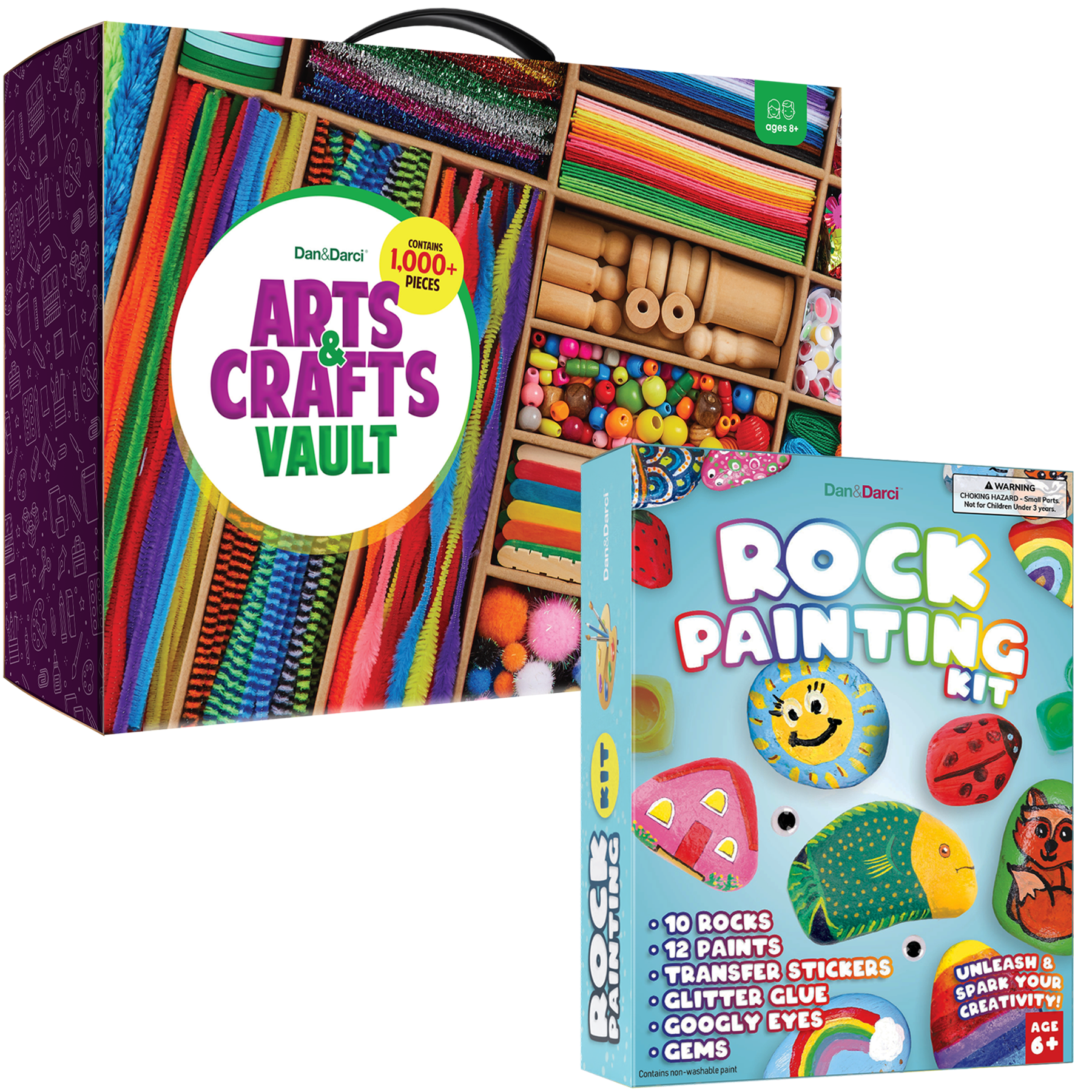 Arts and Crafts Vault - 1000+ Piece Craft Kit Library in a Box for Girls &  Boys
