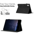 thumbnail image 4 of Case for Lenovo Tab P11 2nd Gen 11.5 Inch 2023, Embossed PU Leather Cover Flip with Smart Auto Wake / Sleep Stand Function Pencil Holder and Card Slots & Footgrip Case, Black, 4 of 5