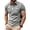 Gray, variant on Quarter Zip Shirts for Men Short Sleeve Casual Collared Slim Fit Color Block T-shirt with Pockets for Daily Wear