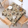 thumbnail image 2 of Beige Chicken Folk Pattern Square Tablecloth,Waterproof Square Table Cover,Wipeable Spillproof Washable Table Cover for Home Kitchen Party Decor 60"x60"(152x152cm), 2 of 6