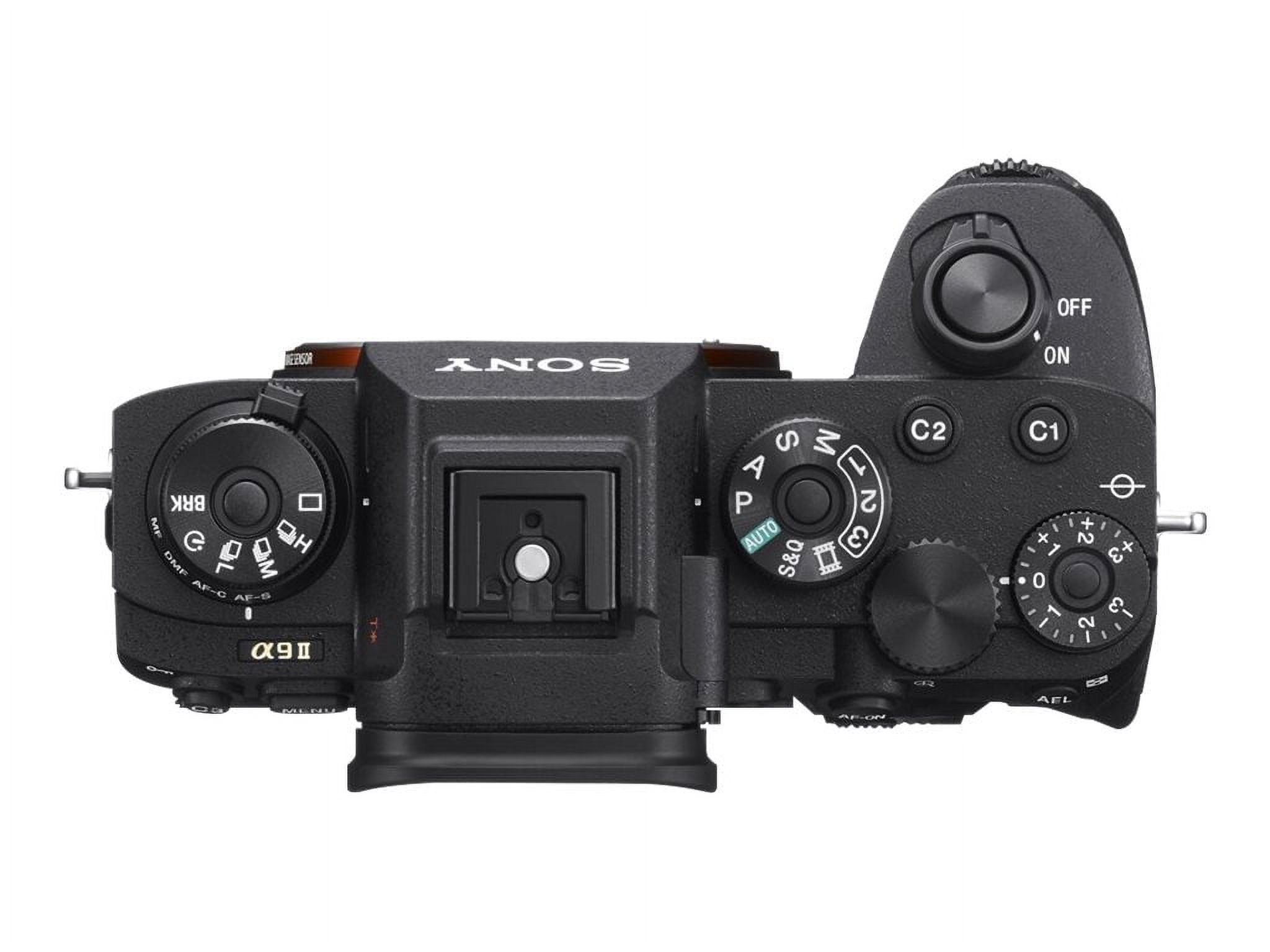 Sony a9 II ILCE-9M2 - Digital camera - mirrorless - 24.2 MP - Full Frame - 4K / 30 fps - body only - NFC, Wi-Fi, Bluetooth - black - image 2 of 14