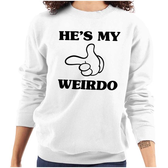 Funny Cute Matching Set Weird Couple Women Plus Size Crewneck Sweatshirt Brisco Brands 2X